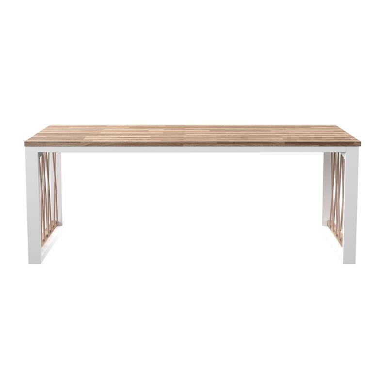 SEI Furniture Wilsey Contemporary Natural Acacia Wood Coffee Table with Rope Detail