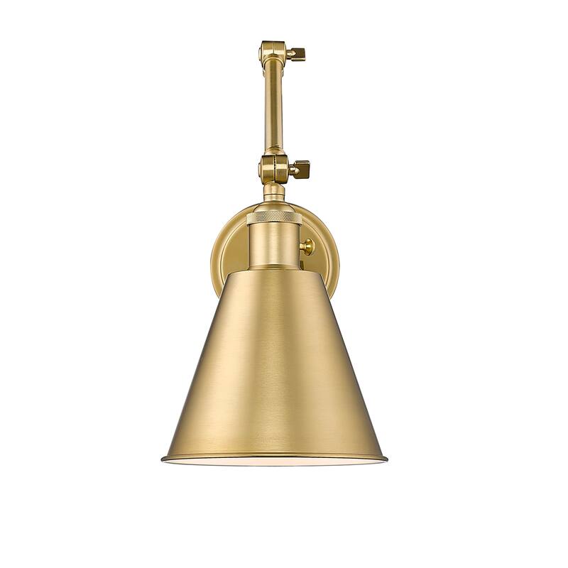 Gayson by Z-Lite 1 Light Wall Sconce in Modern Gold with Clear Glass Shade