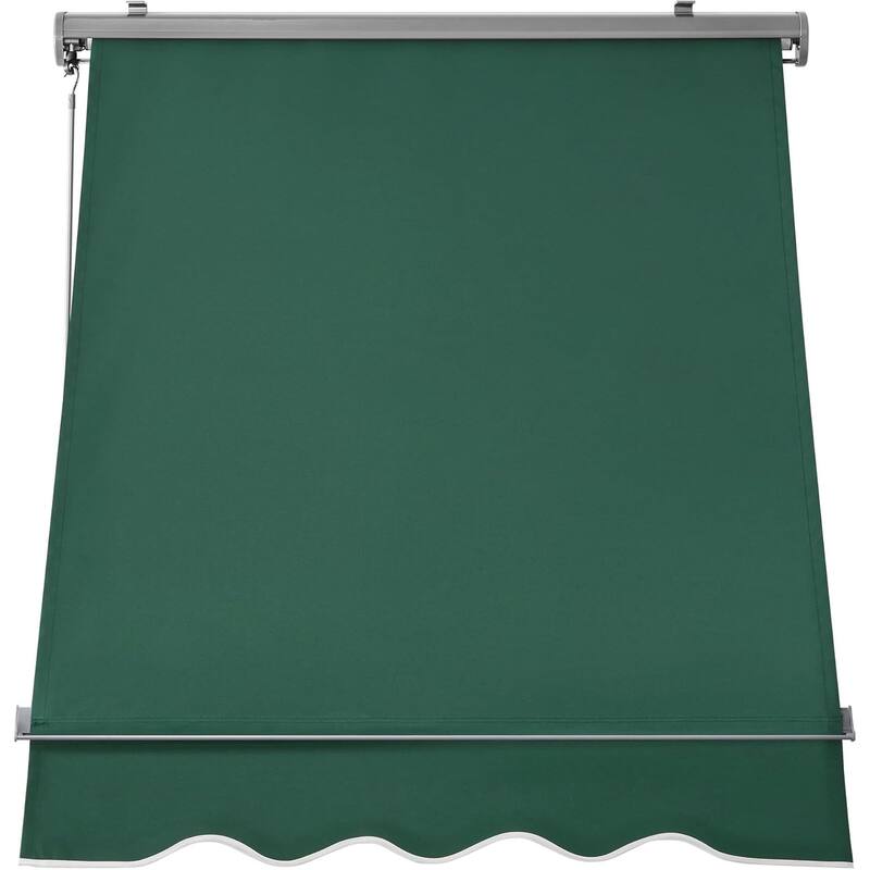 MCombo Patio Window Awnings 65''x80'', Fully Assembled Manual Retractable Sunshade Canopy