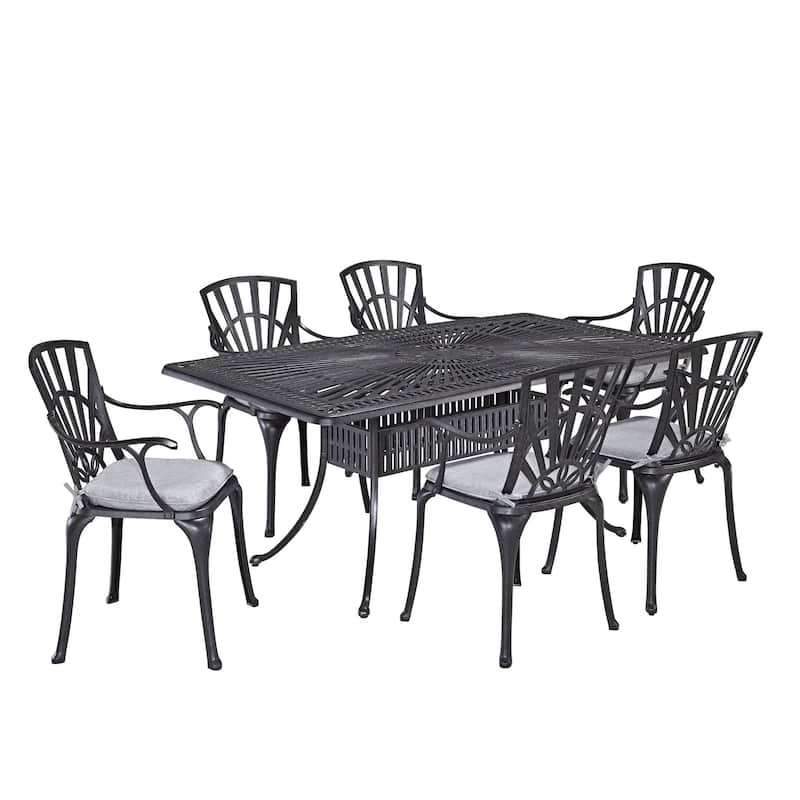 Grenada 7 Piece Dining Set with Cushions by homestyles - Gray