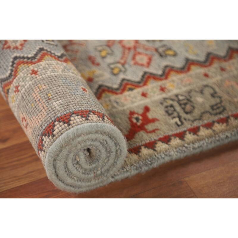 Geometric / Tribal Heriz Serapi Runner Rug Handmade Wool Carpet - 2'8" x 8'0"