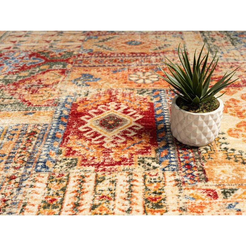 Heriz Collection Abstract Southwestern Area Rug