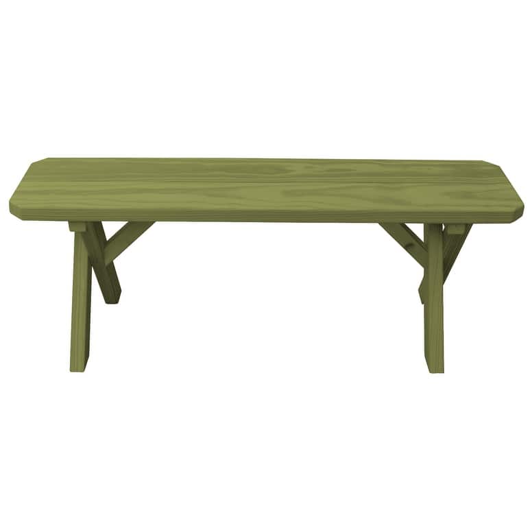 Pressure Treated Pine 4' Crossleg Bench