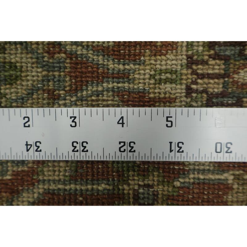 Hand Knotted Oriental 100% Wool Carpet Traditional All-Over Oranges & Rust Agra Runner Rug - 9' 6'' X 3' 0''