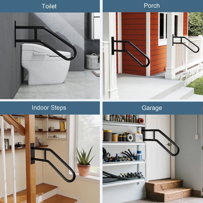 Costway 1/2 PCS Heavy-duty Handrail Non-slip Wall Mount Stair Hand
