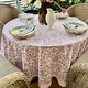 preview thumbnail 2 of 3, Beatrice pink and green round tablecloth