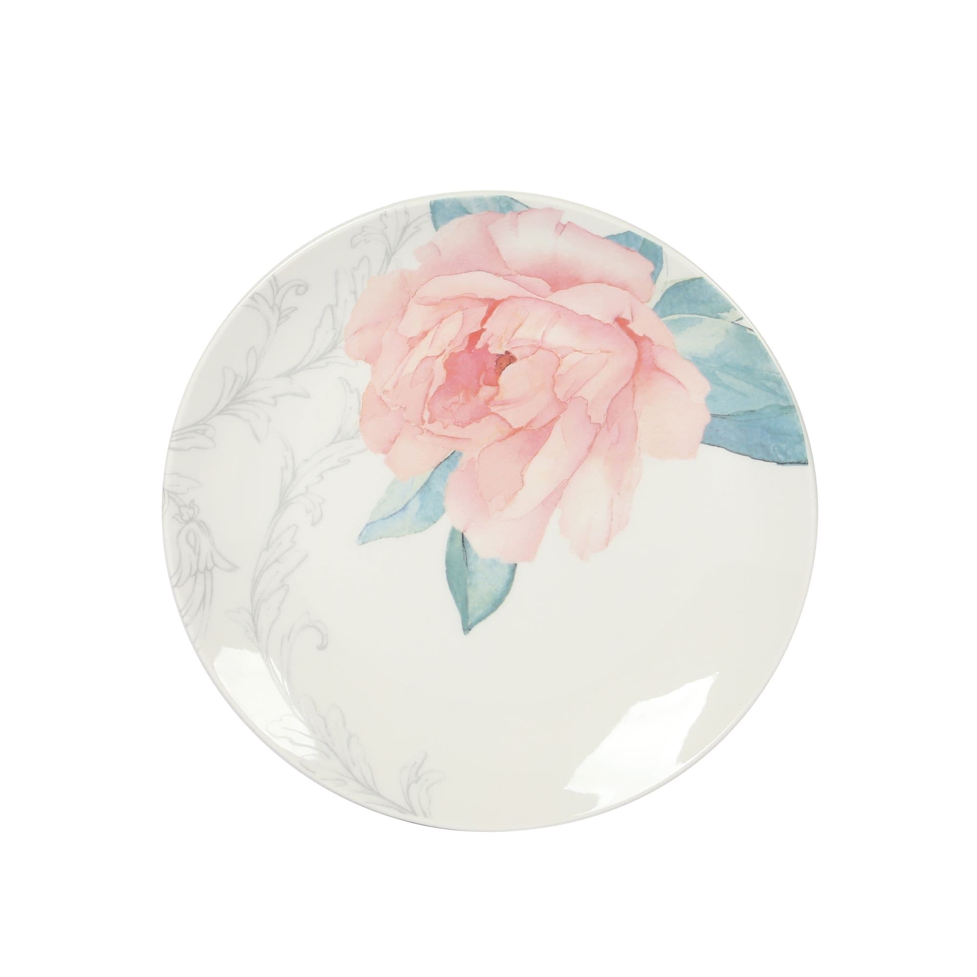 Martha Stewart Peony 12 Piece Porcelain Floral Dinnerware Set