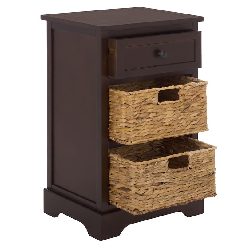 SAFAVIEH Alverta Red Storage Side Table - 15.9" x 13" x 27.6" - 16"W x 13"D x 26"H