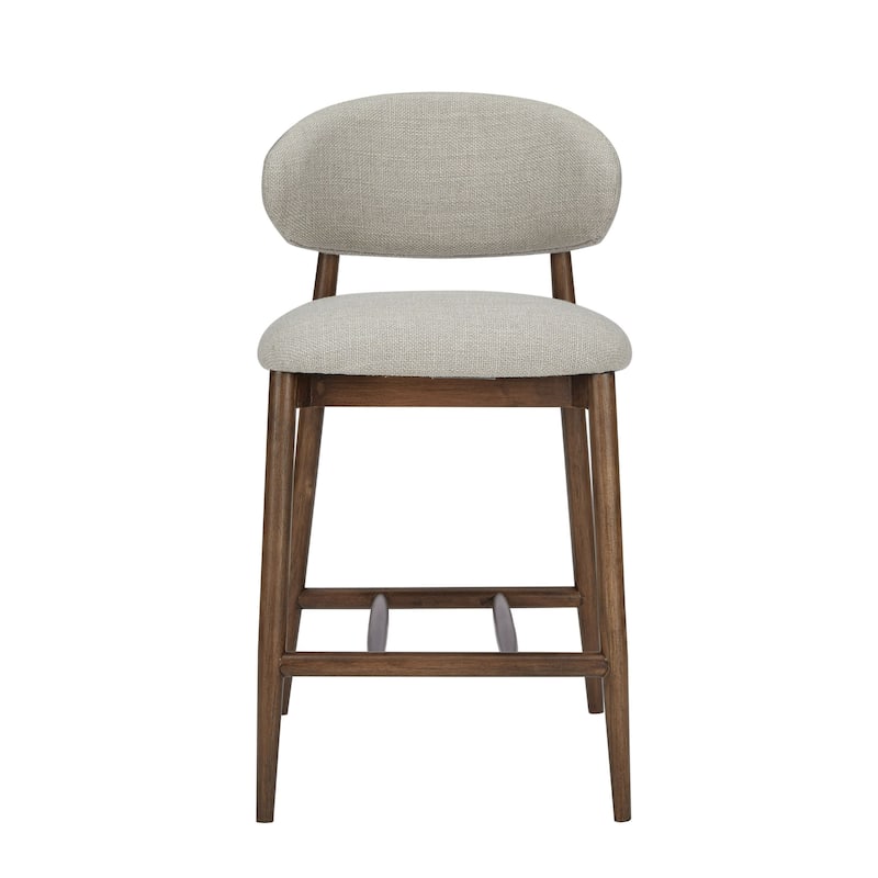 Modrest Blum Modern Beige Linen Counter Chair