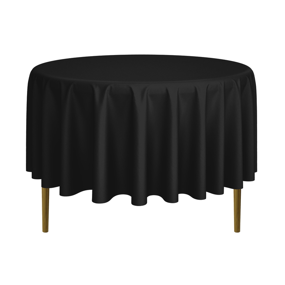Black round tablecloth sales