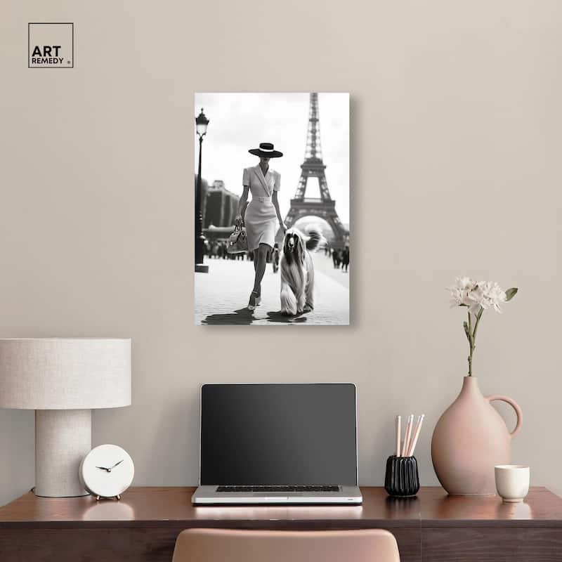 Fashionable Locks Noir Canvas by Art Remedy, Gallery Wrapped