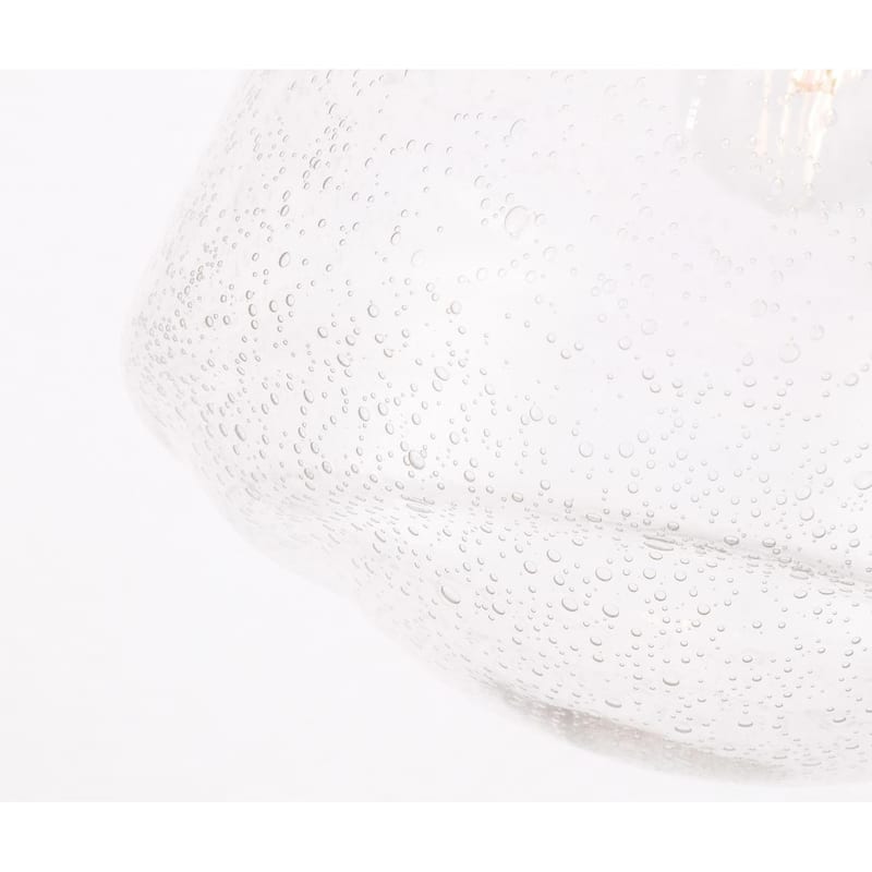 Nyle 1-Light Clear Bubble Glass Flush Mount