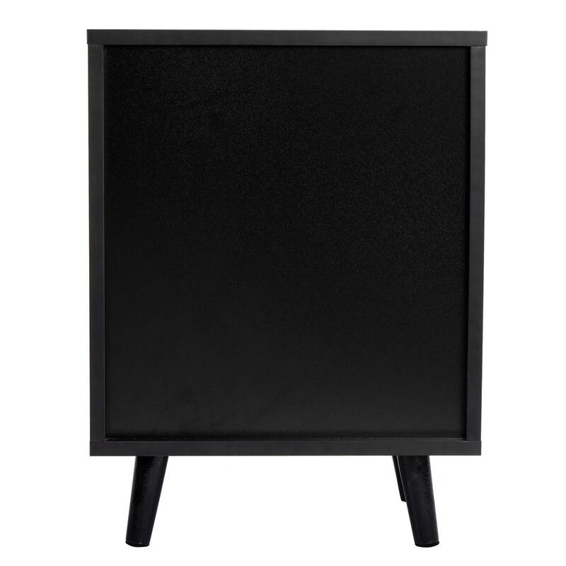 Set of 2 Bedside Cupboard End Table with Shelf 1 Drawer