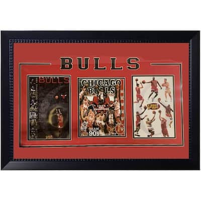 Bulls Michael Jordan, 20x32, 3 Photo Black Framed, MVP