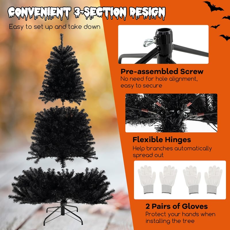 Gymax 6/7/8 Halloween Tree Artificial Decoration Tree w758/1040/1408 - See Details
