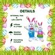 preview thumbnail 2 of 7, Fraser Hill Farm 4-Ft. Tall Bunny Rabbit Family, Outdoor/Indoor Blow Up Spring Inflatable with Lights - 4 ft.
