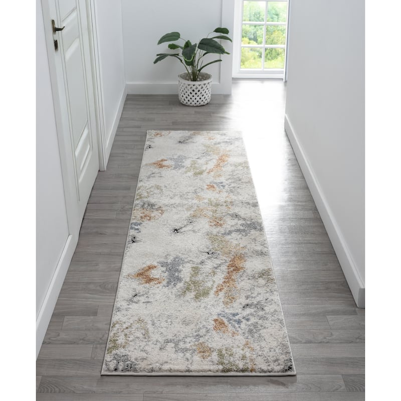Paris Collection Abstract Cream/Lighte Grey Rug