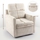 preview thumbnail 9 of 19, Furry Swivel Chair Comfy Teddy Accent Armchair Soft Padded Single Sofa Reading Chair with Pillow，Set of 1