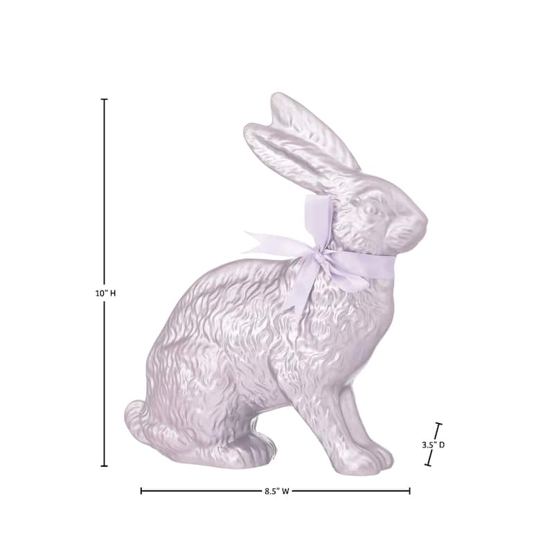 10" Resin Foil Easter Bunny