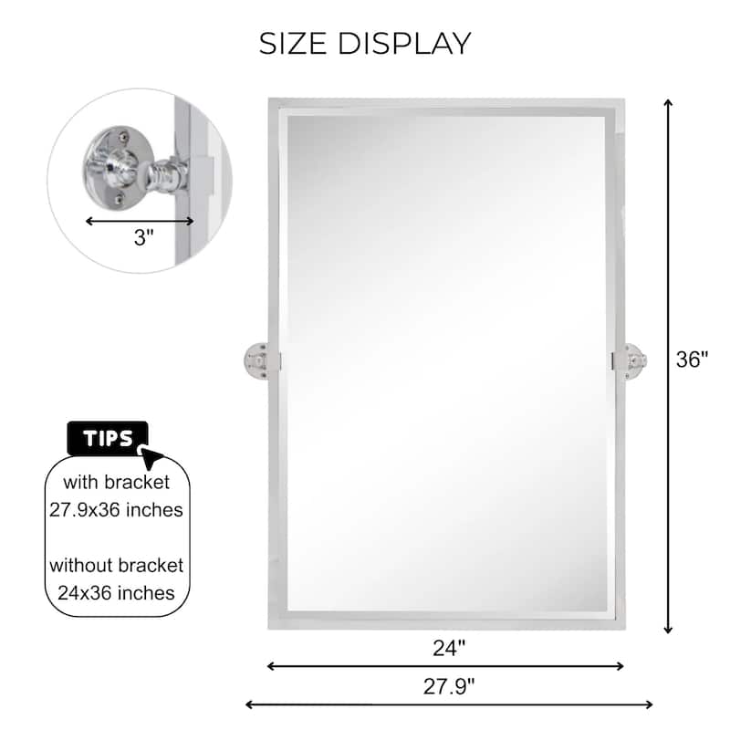 TEHOME Blakley Rectangle Metal Wall Mirror