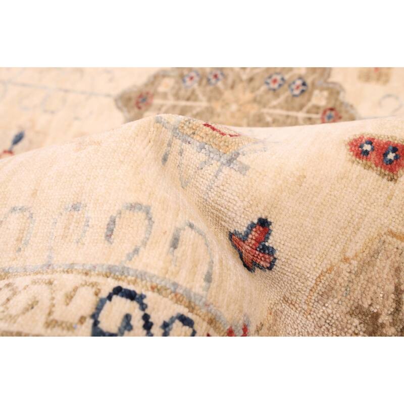 ECARPETGALLERY Hand-knotted Jules Sultane Ivory Wool Rug - 8'1 x 9'11