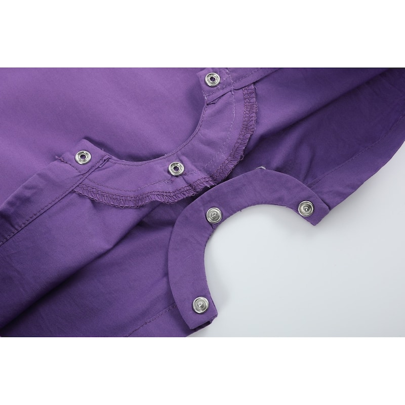 Purple and Gingham Mardi Gras Smocked Shortalls