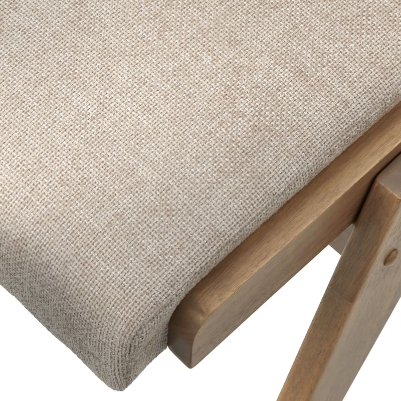Lifestorey Baywood Solid Wood Upholstered Dining Chair (Set of 2)