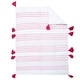 preview thumbnail 1 of 6, Rizzy Home Rowan Embroidered Striped Crib Quilt - 38" X 50" Bright Pink