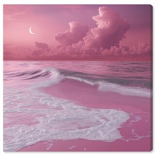 Pink Beach Canvas Glam Beach Art by Art Remedy - Bed Bath & Beyond ...