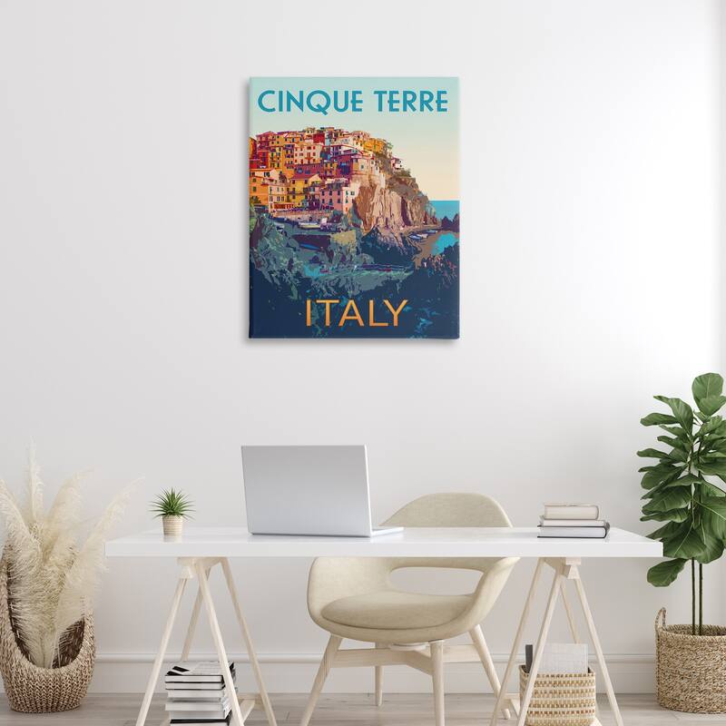 Stupell Italian Coast Cityscape Canvas Wall Art Design By Victoria Barnes