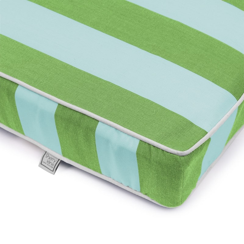 Sherry Kline Indoor/Outdoor Cabana Stripe Chaise Lounge with Contrast Cord