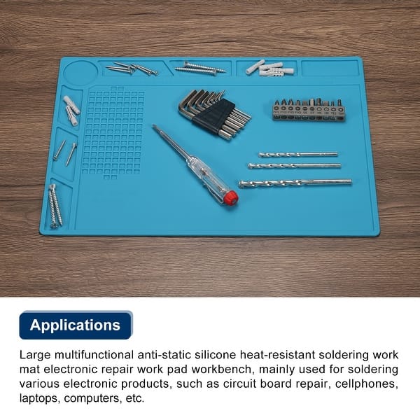 MMOBIEL Soldering Mat – 19x13 Inch Silicone Work Mat, Heat-Resistant Up To 932°F