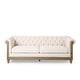 preview thumbnail 29 of 58, Castalia Nailhead Trim Chesterfield Sofa by Christopher Knight Home - 78.75" L x 33.50" W x 28.00" H