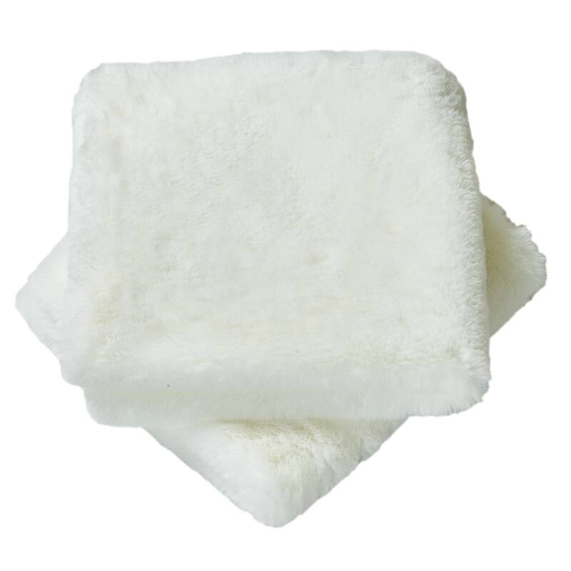 Serenta Heavy Fauxfur Pillow Shell 2 PC Set, NO INSERT