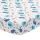 preview thumbnail 1 of 2, Bedtime Originals Whales Tale White/Blue Ocean/Nautical Baby Fitted Crib Sheet