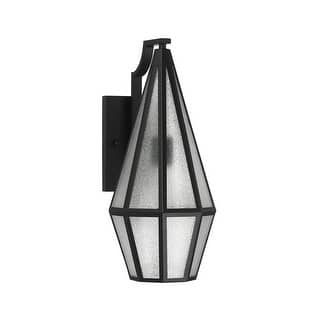 Peninsula 1-Light Outdoor Wall Lantern in Matte Black