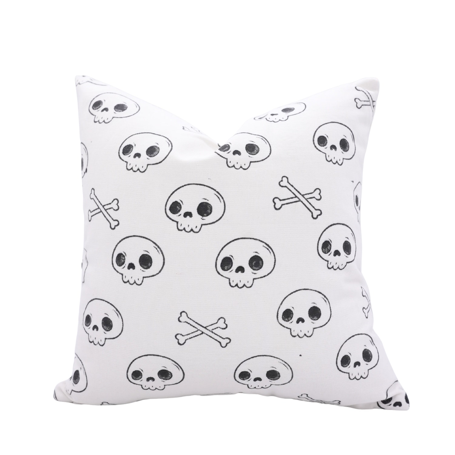 Fabdivine Home Decorative Accent Green Cotton Cushion Case Halloween, Skeleton
