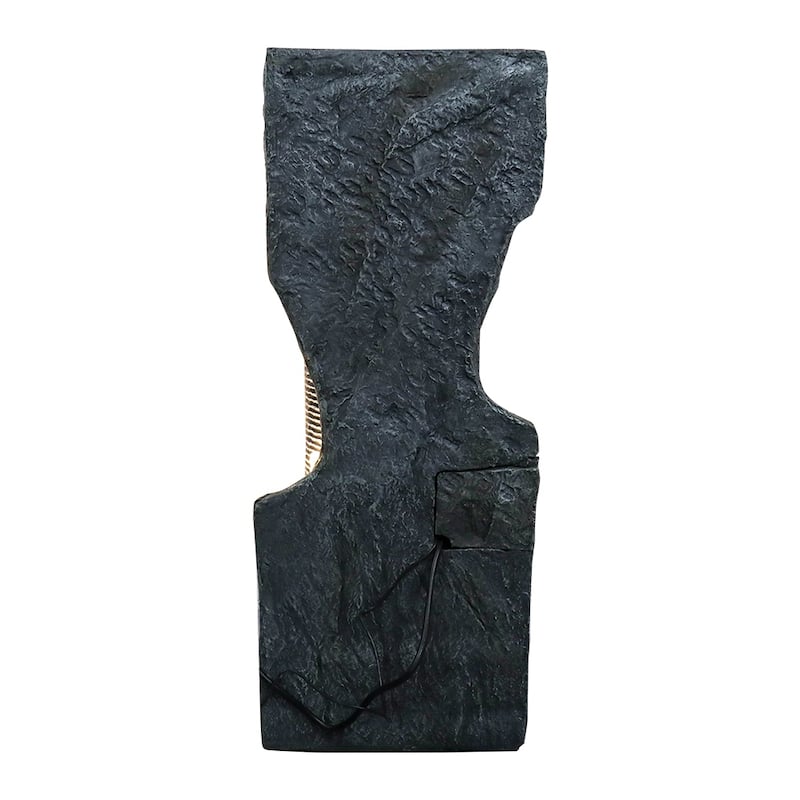 33.4-inch High Modern Outdoor Fountains and Waterfalls with LED Lights