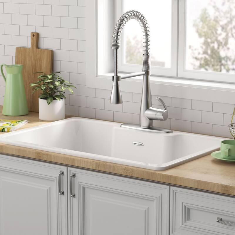 American Standard Quince 33" Drop In Single Basin Cast Iron Kitchen