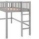 preview thumbnail 12 of 11, Gray Twin House Platform Bed with Sturdy Triangle Structure for Kids