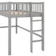 preview thumbnail 12 of 11, Gray Twin Size Wood Low Loft Bed with Slide