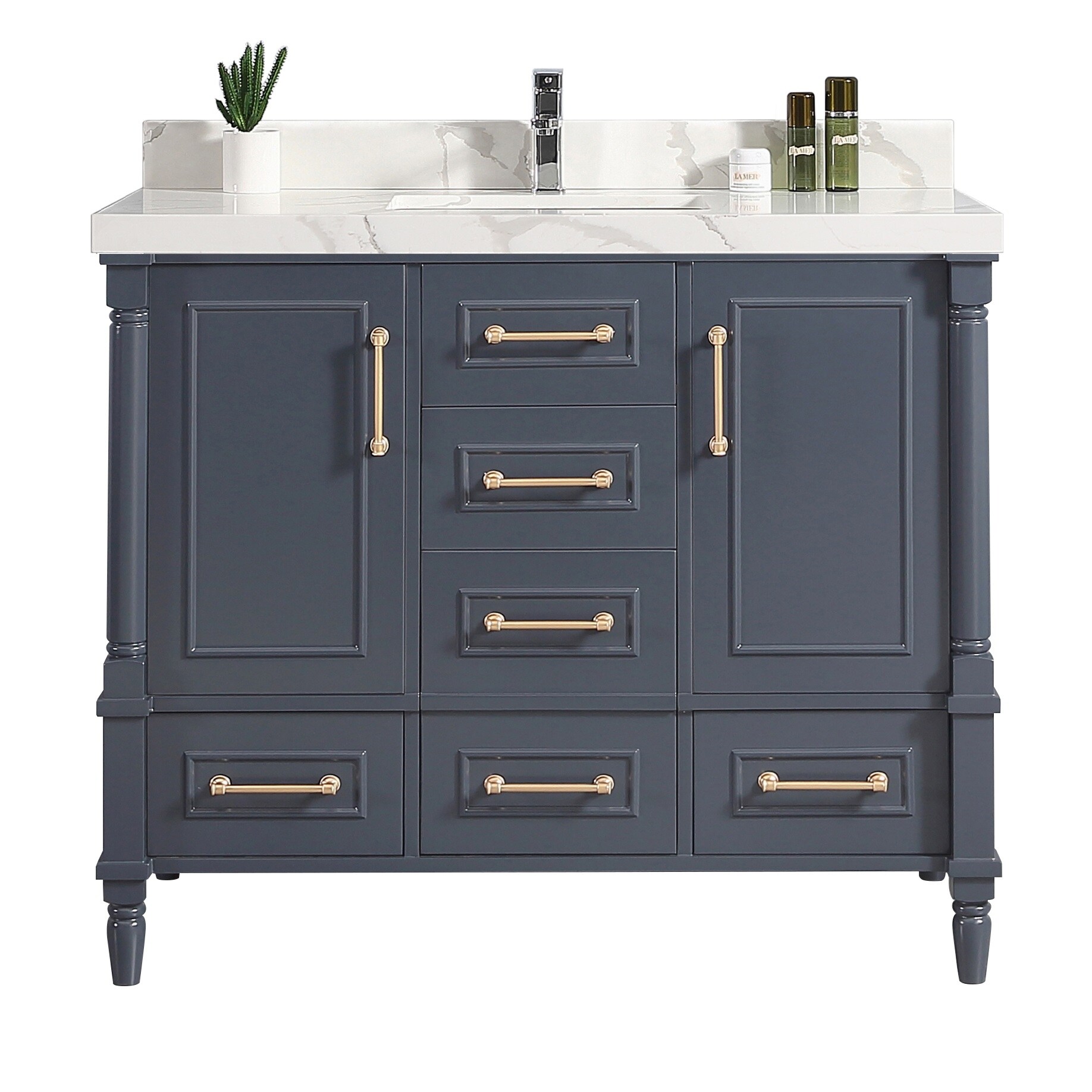 60 In W X 22 In D X 36 In H Aberdeen Freestanding Single Bowl Sink Bathroom Vanity With Top Overstock 32575049