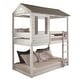 preview thumbnail 5 of 12, Rustic Twin Over Twin Bunk Bed with Built-in Ladder ,Guardrails