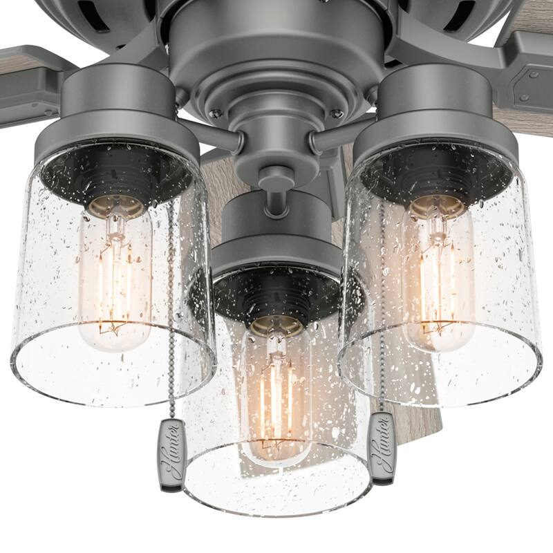 Hunter 44" Hartland Ceiling Fan with LED Light and Pull Chains - Farmhouse, Transitional