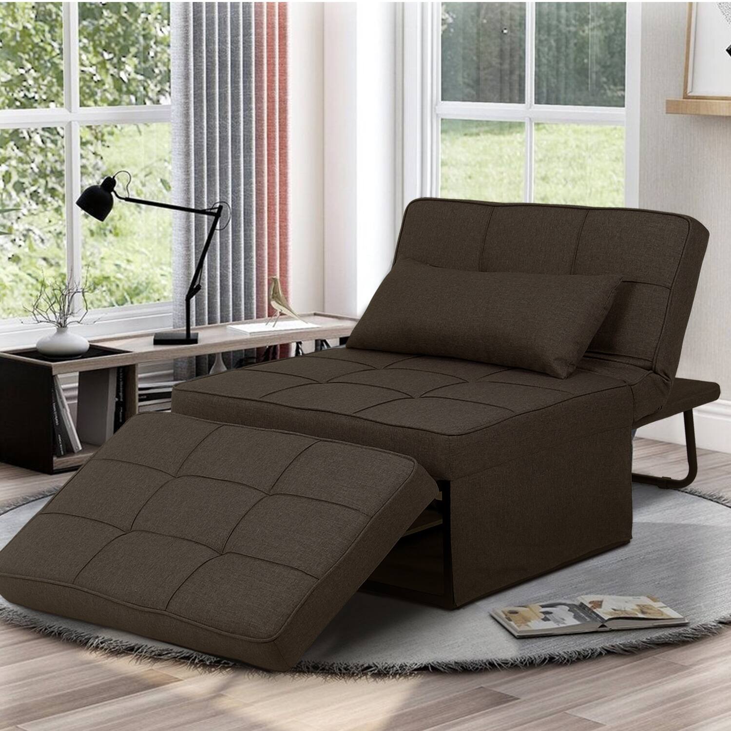 Zenova 41 Adjustable Sleeper Sofa Chair with Ottoman, Sofa Bed ,Couch