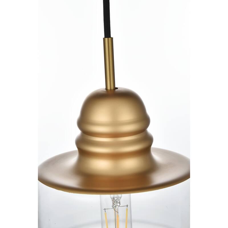 1-light Pendant w/ 7-inch Clear Glass Shade