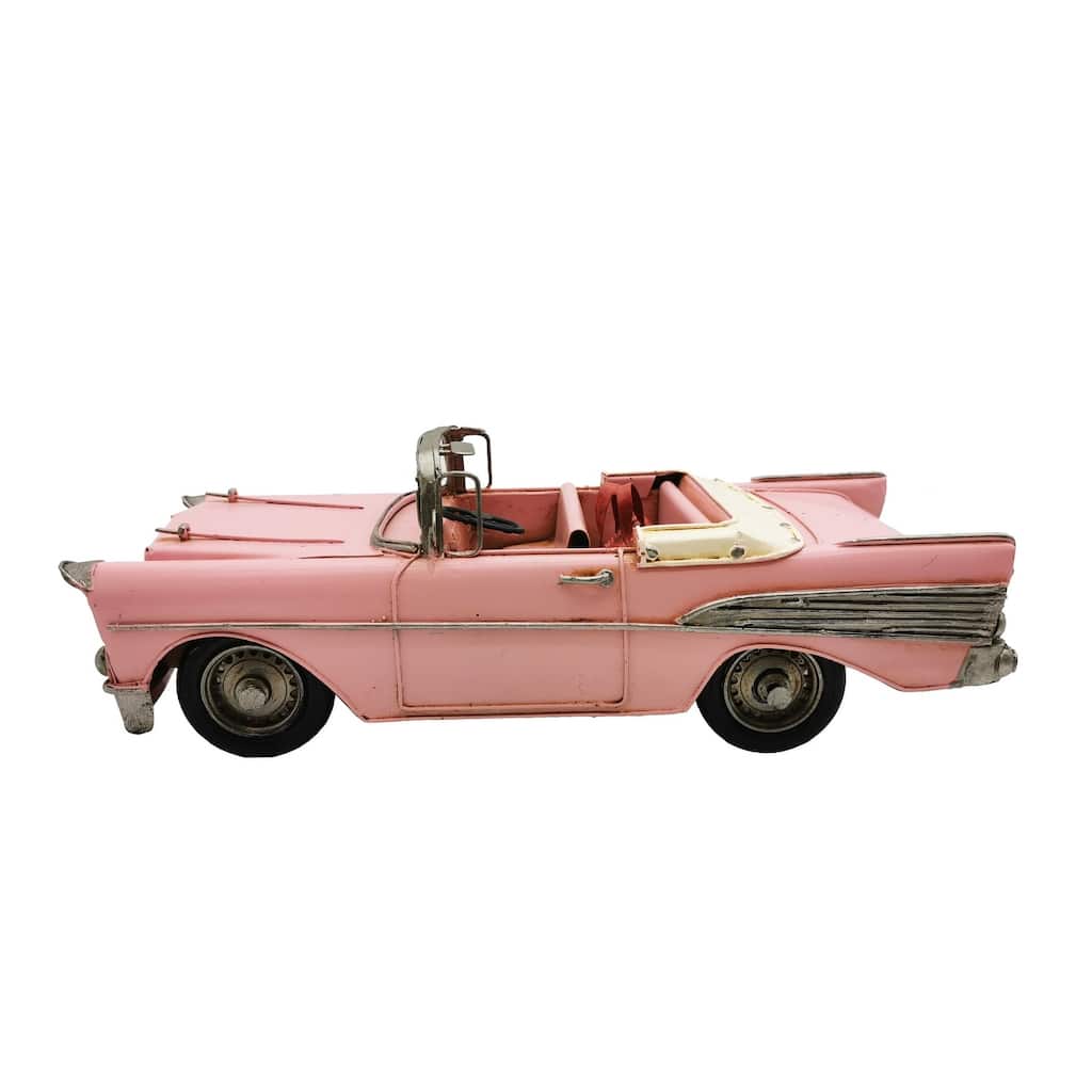 Pink Classic Convertible Car Metal Model