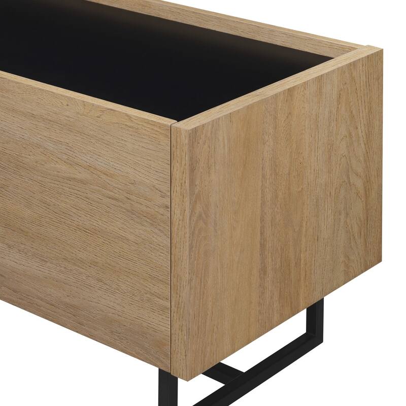 Modern 63" Low-Profile TV Console with Closed Storage, Faux Marble Top & Cord Management for TVs up to 65"