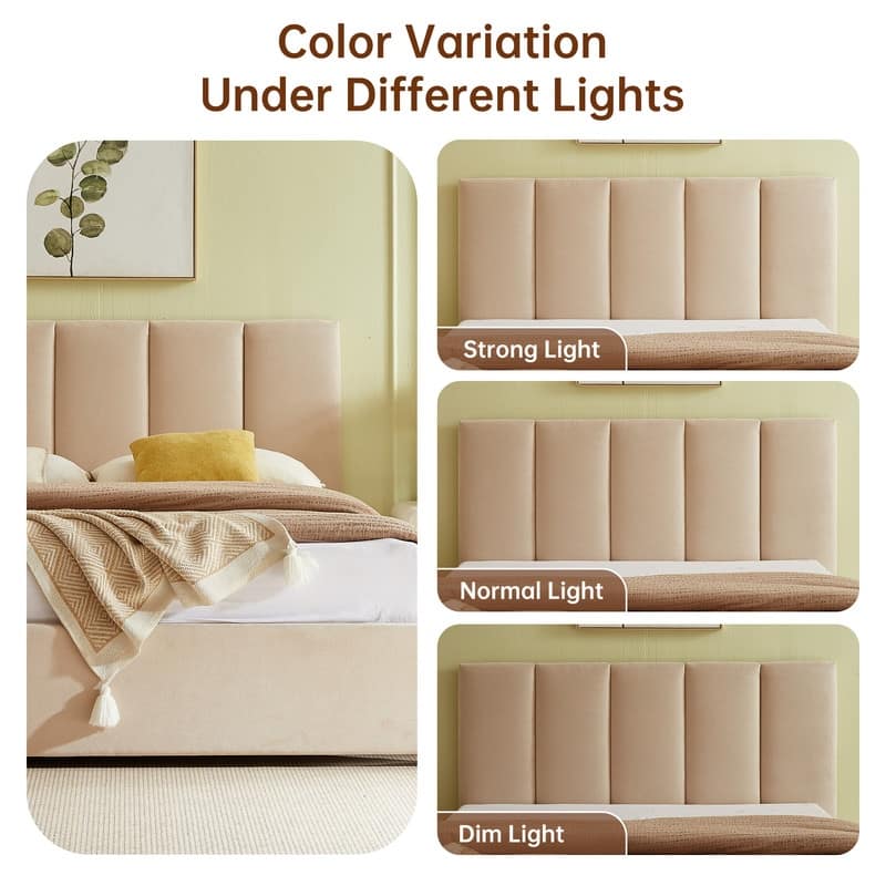 Plywood Frame Platform Bed with Storage Drawers