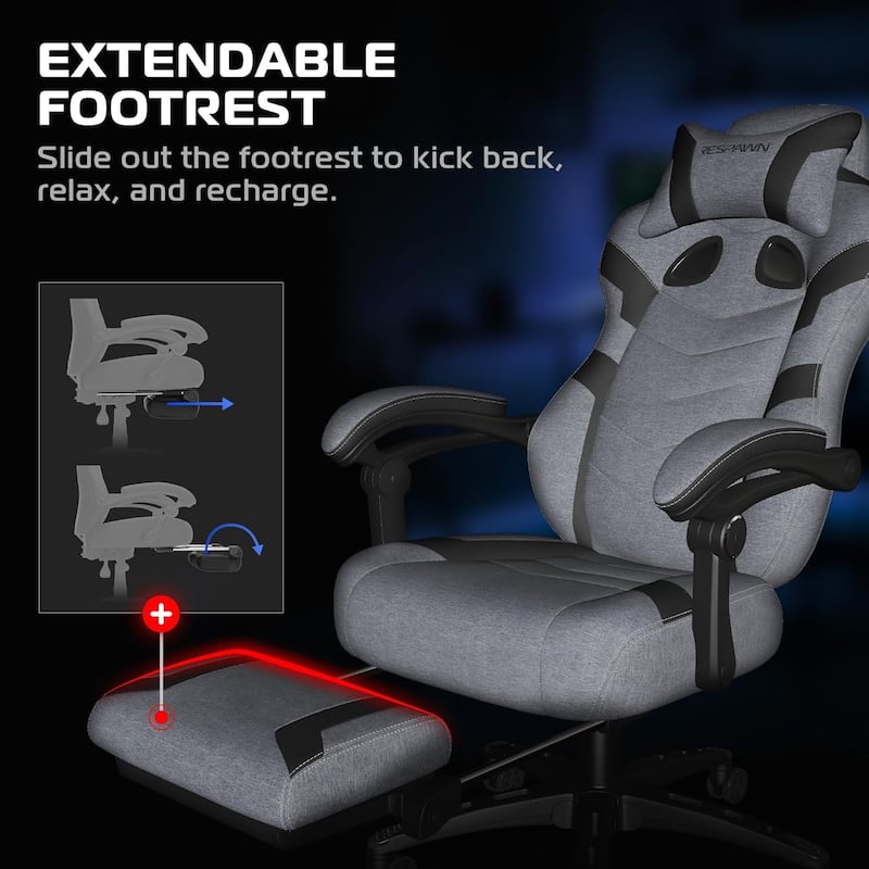 RESPAWN 110 Pro Gaming Chair - Gaming Chair with Footrest, Ergonomic Computer Desk Chair